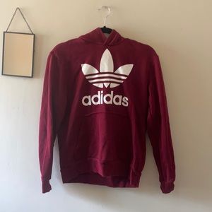 Maroon adidas hoodie